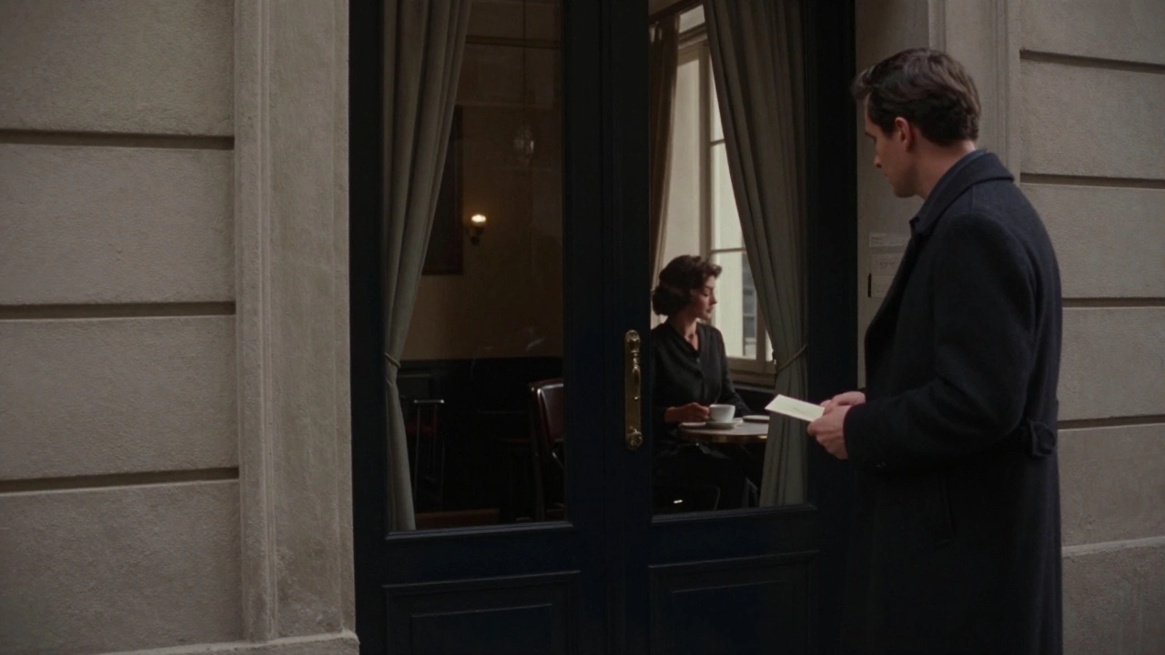 An unmarked hotel entrance in a quiet Paris alley, hinting at privacy and discretion.